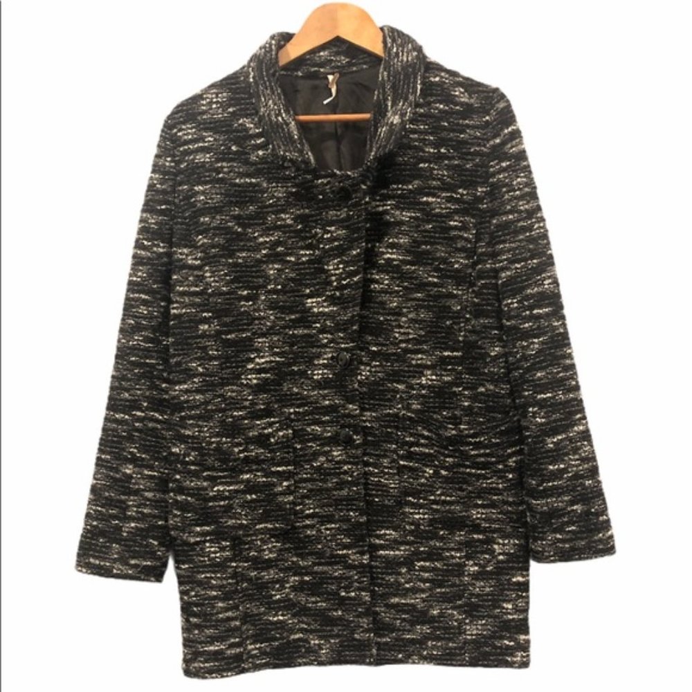 Free People Wool Peacoat Grey/Black XS